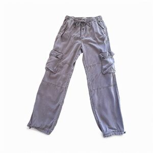 C&C California 100% Tencel Cargo Jogger Pants | XS | Soft Taupe Gray